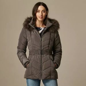 Mocha Military Style Winter Coat Casual 